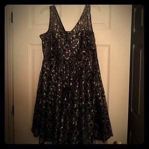 Black and gold Maternity Cocktail dress